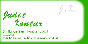 judit kontur business card